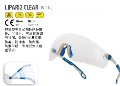 法國代爾塔LIPARI2舒適型安全眼鏡 透明防霧，專業(yè)眼部防護之選